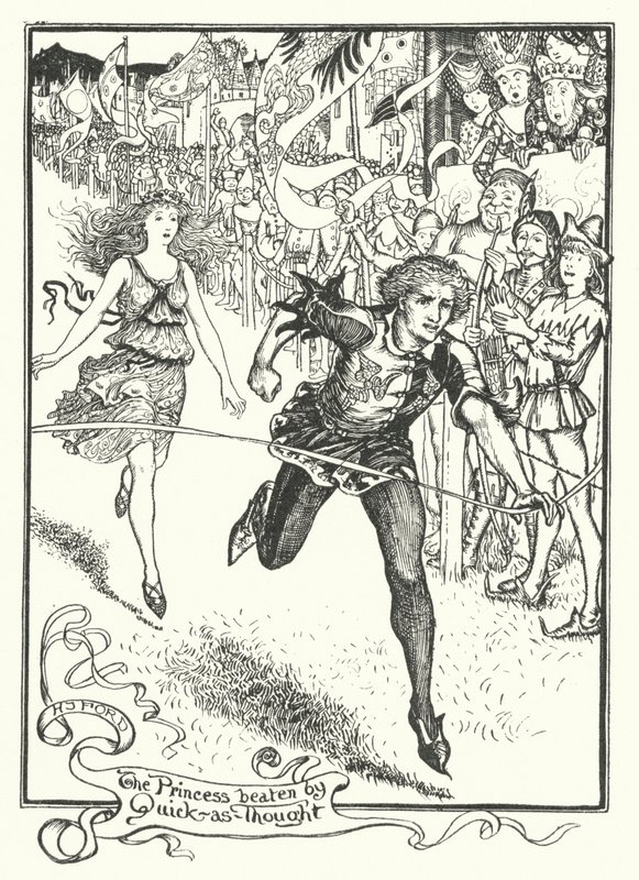 Quick-as-Thoughtin lyömä prinsessa (kaiverrus) tekijältä Henry Justice Ford