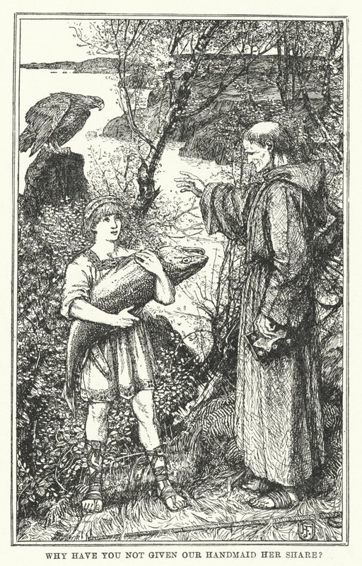 Miksi et ole antanut palvelijattarellemme hänen osuuttaan? (litografia) tekijältä Henry Justice Ford