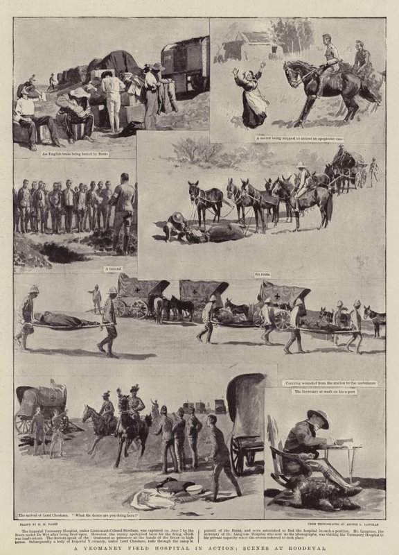 Yeomanry Field Hospital toiminnassa, kohtauksia Roodevalista tekijältä Henry Marriott Paget