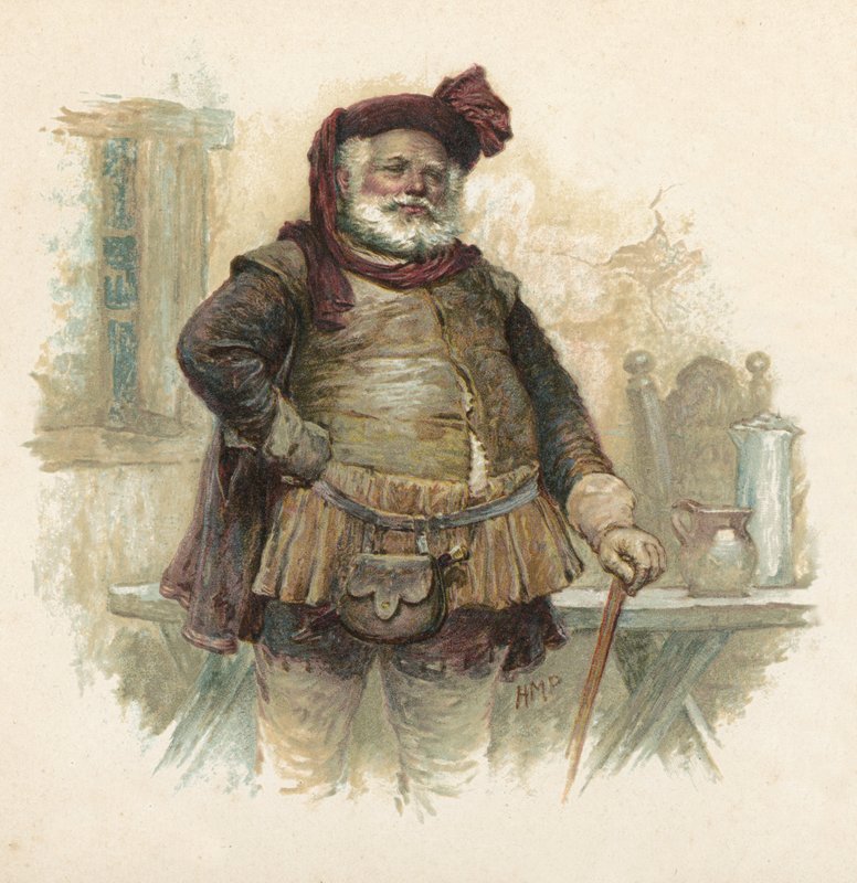 Falstaff Henrik IV:ltä, osa 1 (kromoliitti) tekijältä Henry Marriott Paget