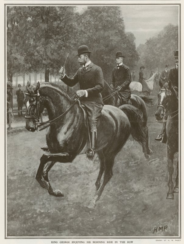 King Georgen päivittäinen kyyti Hyde Parkissa tekijältä Henry Marriott Paget