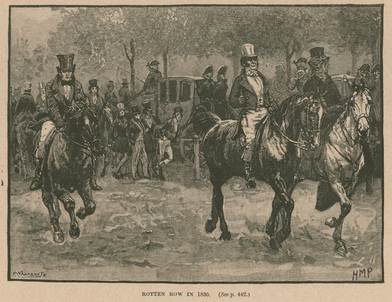 Rotten Row, Hyde Park, Lontoo, vuonna 1830 tekijältä Henry Marriott Paget