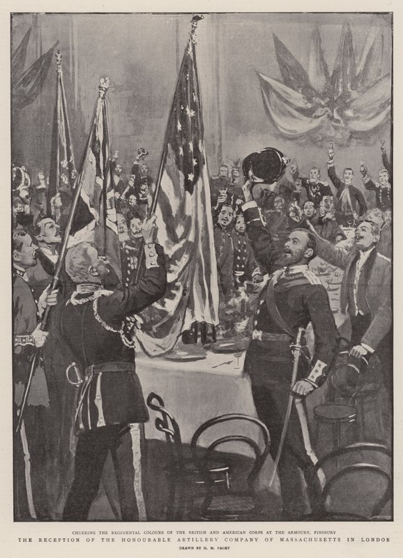 Massachusettsin Honorable Artillery Companyn vastaanotto Lontoossa tekijältä Henry Marriott Paget