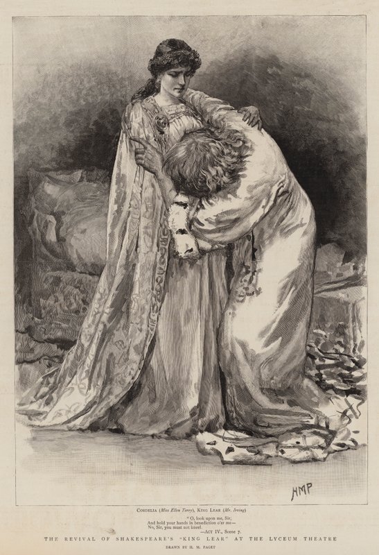 Shakespearen Kuningas Learin elpyminen Lyceum-teatterissa tekijältä Henry Marriott Paget