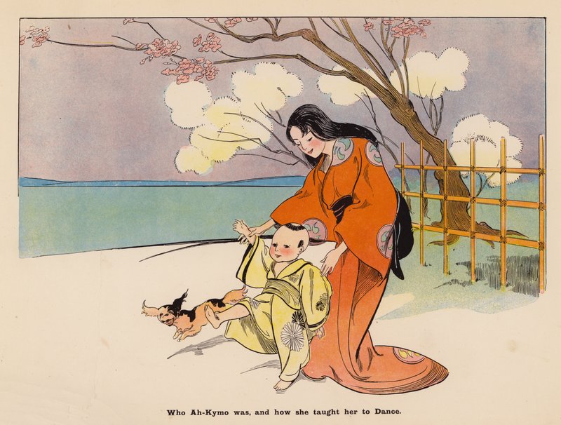 Kuvitus japanilaisen nuken seikkailuihin (värilitografia) tekijältä Henry Mayer