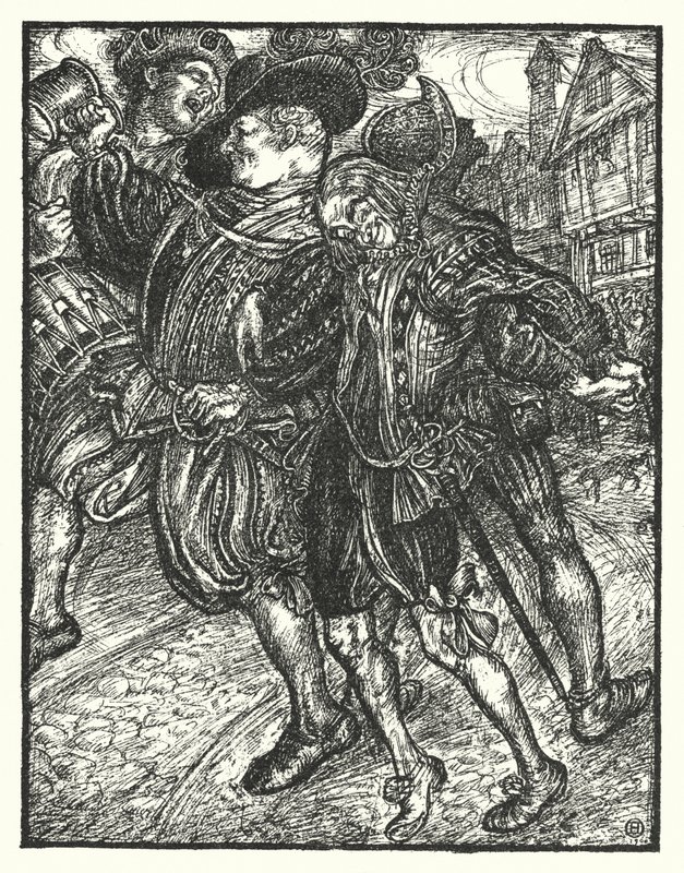 Shakespearen laulu: "And me the canakin clink" (litho) tekijältä Henry Ospovat