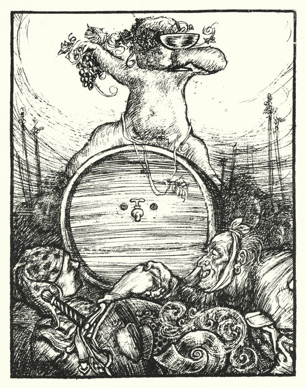 Shakespearen laulu: "Huolemme hukkuvat altaissasi" (litho) tekijältä Henry Ospovat