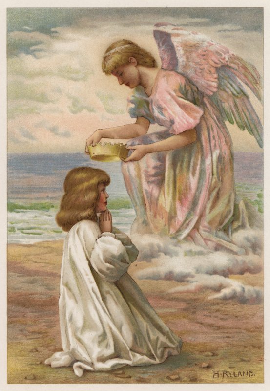 Kruunu odottaa (väri litho) tekijältä Henry Ryland