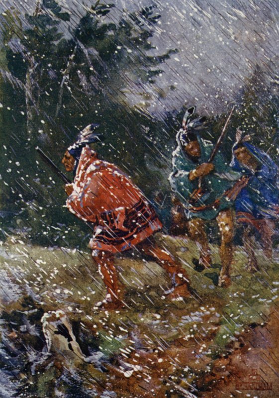Metsästys kovalla säällä tekijältä Henry Sandham