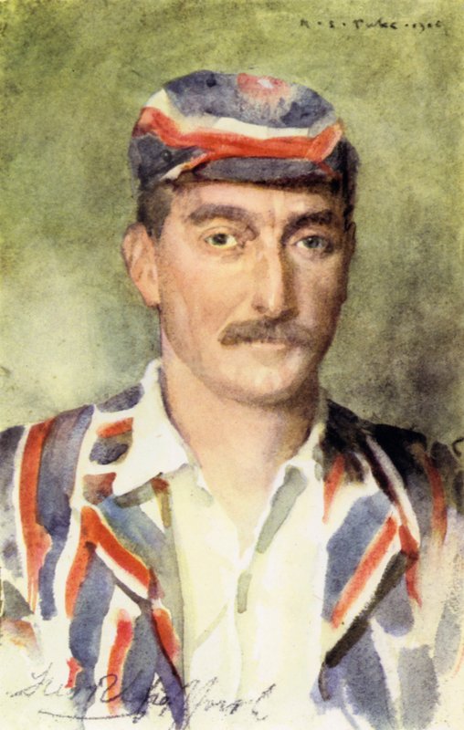 Frederick Robert "Fred" Spoforth, Demon Bowler (väri litho) tekijältä Henry Scott Tuke