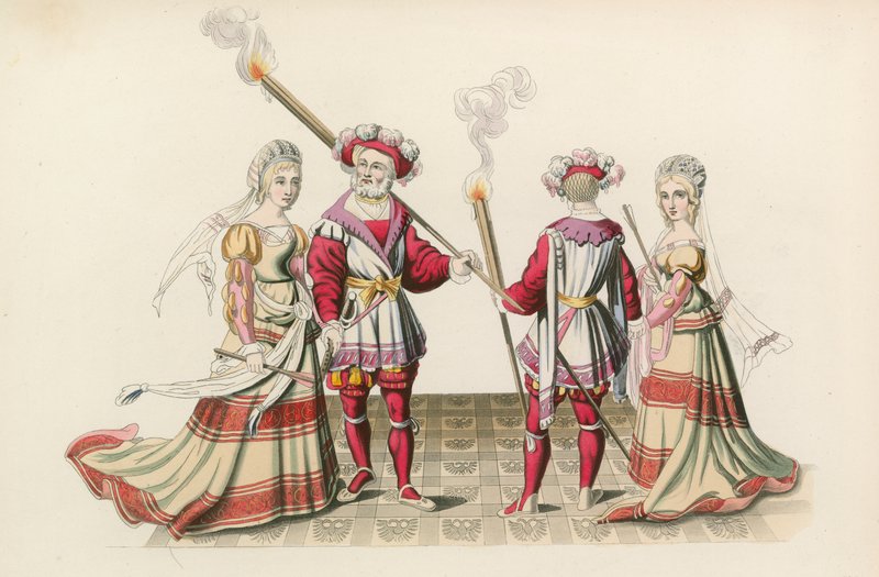 Figuurit seinävaatteista, 1500-luvun alku tekijältä Henry Shaw