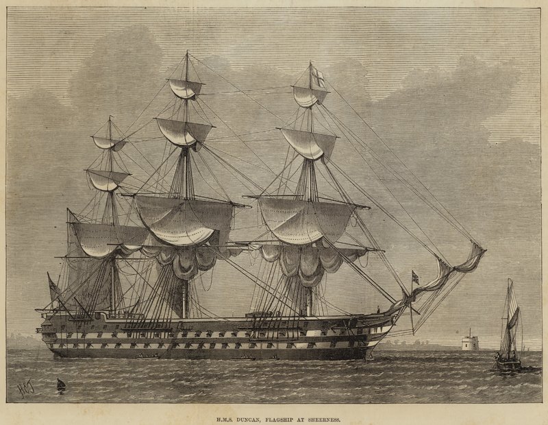 HMS Duncan, Sheernessin lippulaiva tekijältä Henry Spernon Tozer