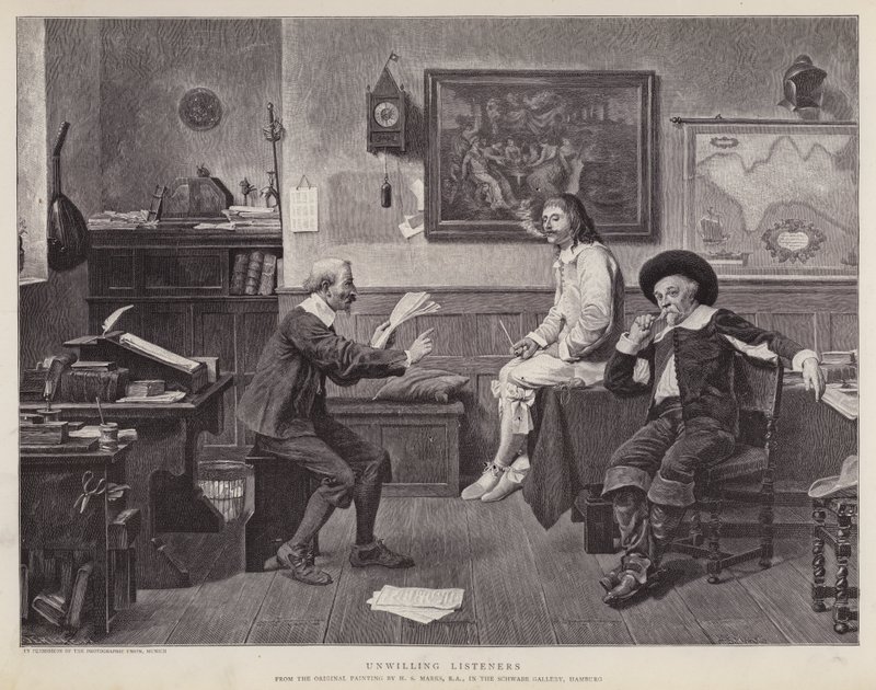 Haluttomat kuuntelijat (litho) tekijältä Henry Stacey (after) Marks