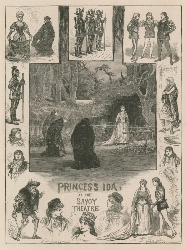 Prinsessa Ida Savoy-teatterissa (kaiverrus) tekijältä Henry Stephen (b.1861 fl.1880 1925) Ludlow