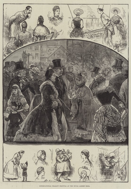 Kansainvälinen talonpoikafestivaali Royal Albert Hallissa tekijältä Henry Stephen Ludlow