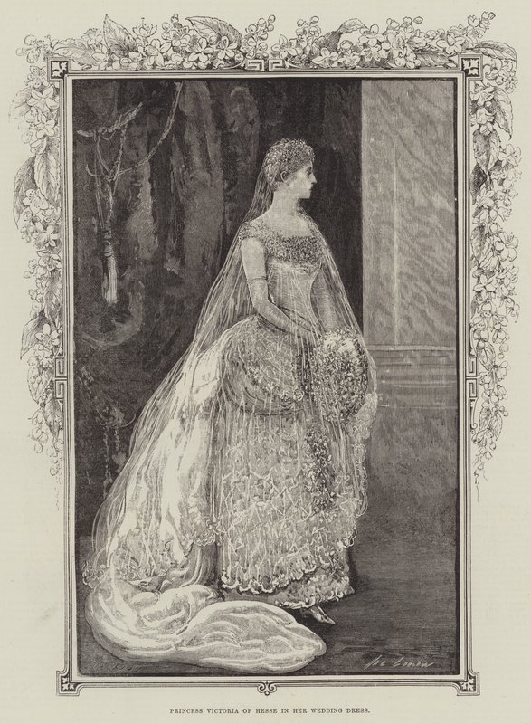 Hessenin prinsessa Victoria hääpuvussaan tekijältä Henry Stephen Ludlow