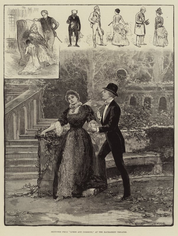 Luonnoksia Lords and Commonsista Haymarket-teatterissa tekijältä Henry Stephen Ludlow