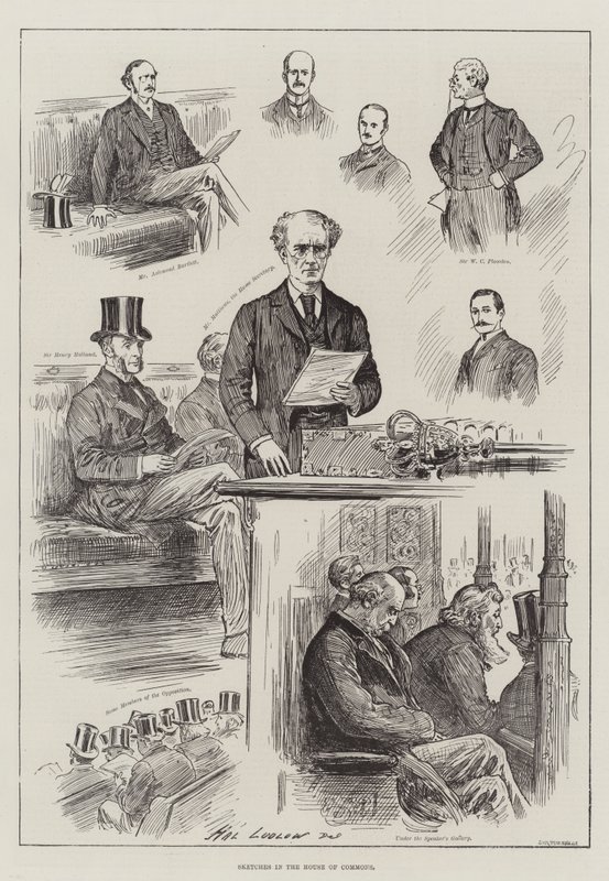 Luonnokset alahuoneessa tekijältä Henry Stephen Ludlow
