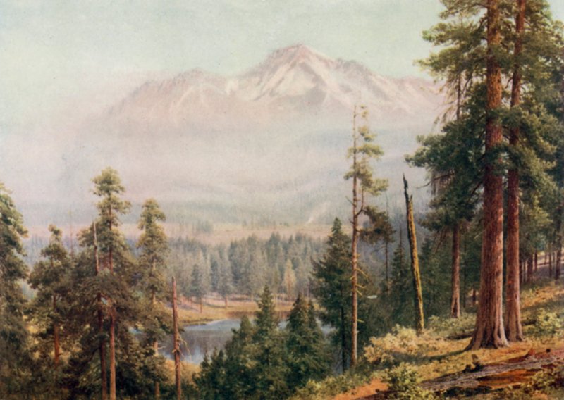 Mount Shasta (värinen lito) tekijältä Henry Sutton Palmer