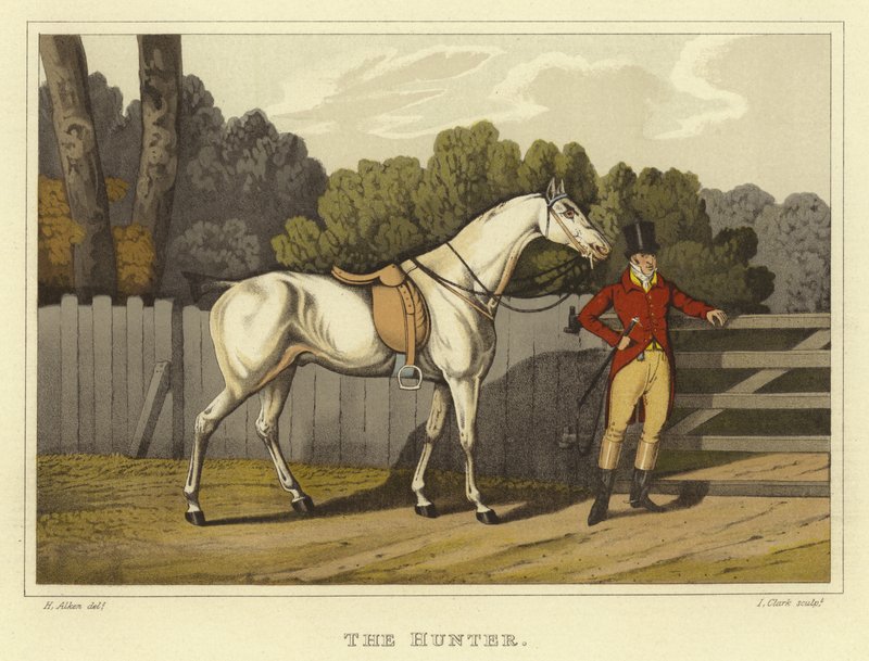 Metsästäjä (chromolitho) tekijältä Henry Thomas Alken