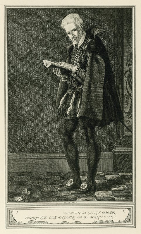 John Websterin Malfin herttuatar ja Valkoinen paholainen etukappale (litho) tekijältä Henry Weston Keen