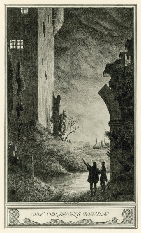 Malfin herttuatar, John Webster: Kardinaalin ikkuna (litho) tekijältä Henry Weston Keen