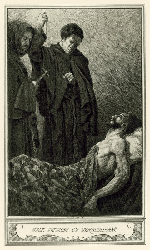 John Websterin Valkoinen paholainen: Brachianon kuolema (litho) tekijältä Henry Weston Keen