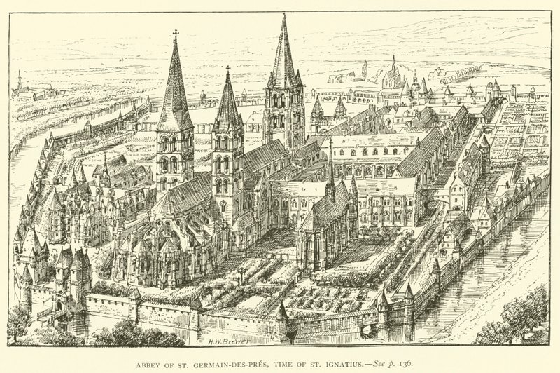 St Germain-des-Presin luostari, St Ignatiuksen aika (kaiverrus) tekijältä Henry William Brewer