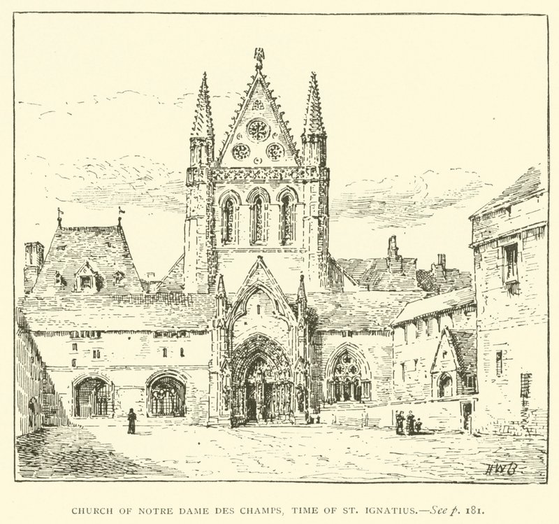 Notre Dame des Champsin kirkko, Pyhän Ignatiuksen aika (kaiverrus) tekijältä Henry William Brewer