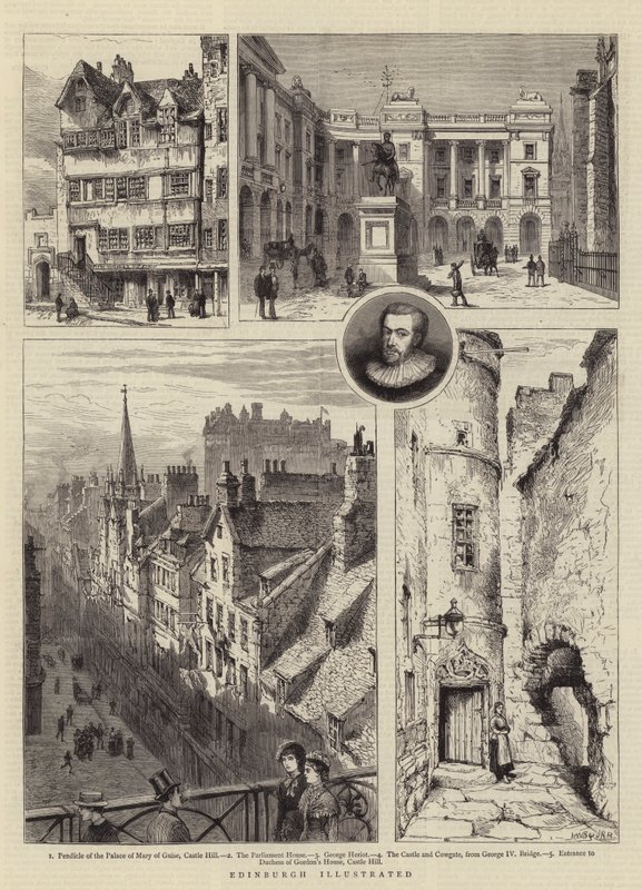 Edinburgh kuvitettu tekijältä Henry William Brewer