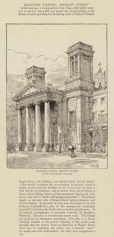 Hannoverin kappeli, Regent Street tekijältä Henry William Brewer