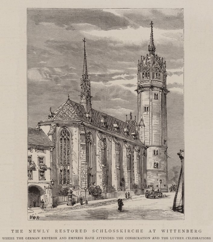 Hiljattain kunnostettu Schlosskirche Wittenbergissä tekijältä Henry William Brewer
