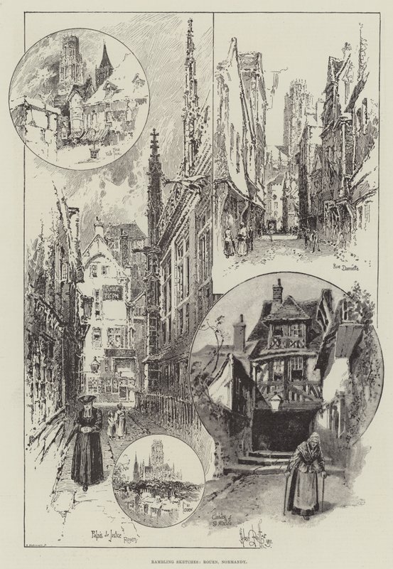 Rambling Sketches, Rouen, Normandia tekijältä Herbert Railton