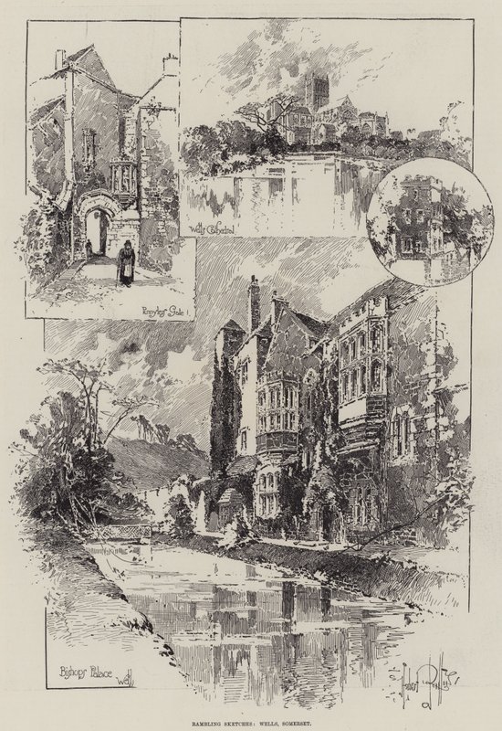 Rambling Sketches, Wells, Somerset tekijältä Herbert Railton
