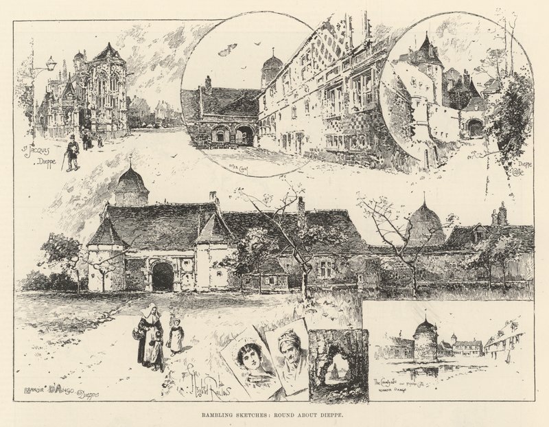 Rambling Sketches, ympäri Dieppe tekijältä Herbert Railton