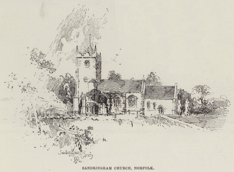 Sandringhamin kirkko, Norfolk tekijältä Herbert Railton