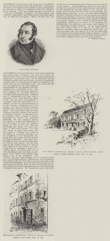 Rossinin satavuotisjuhla tekijältä Herbert Railton