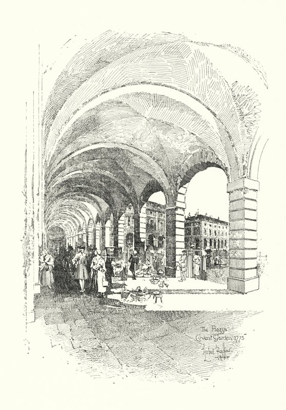 Piazza, Covent Garden, Lontoo tekijältä Herbert (after) Railton
