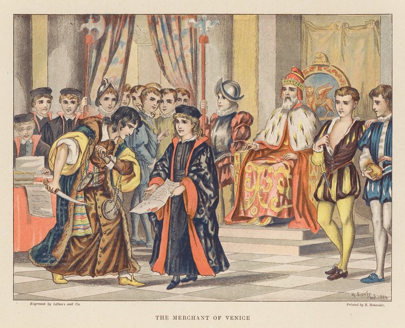 Shakespearea nuorille: Venetsian kauppias (värilitro) tekijältä Herbert (after) Sidney