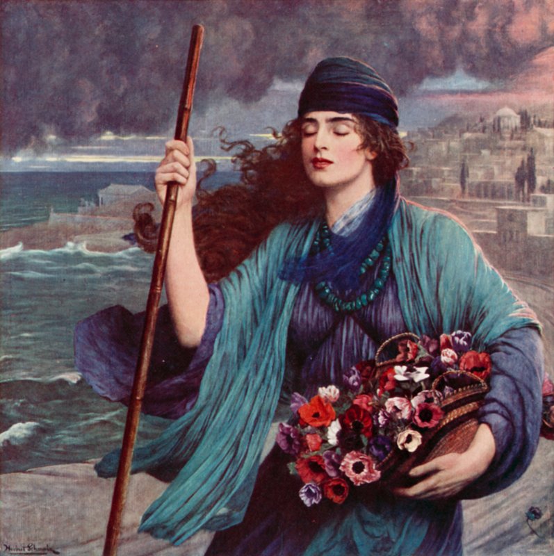 Nydia, Pompejin sokea tyttö tekijältä Herbert Gustave after Schmalz