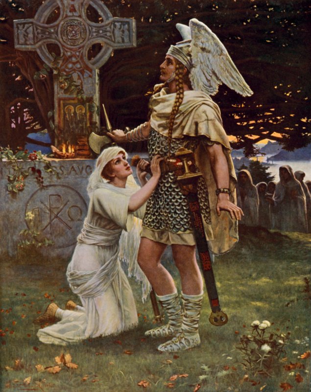 Sir Galahad tekijältä Herbert Gustave after Schmalz