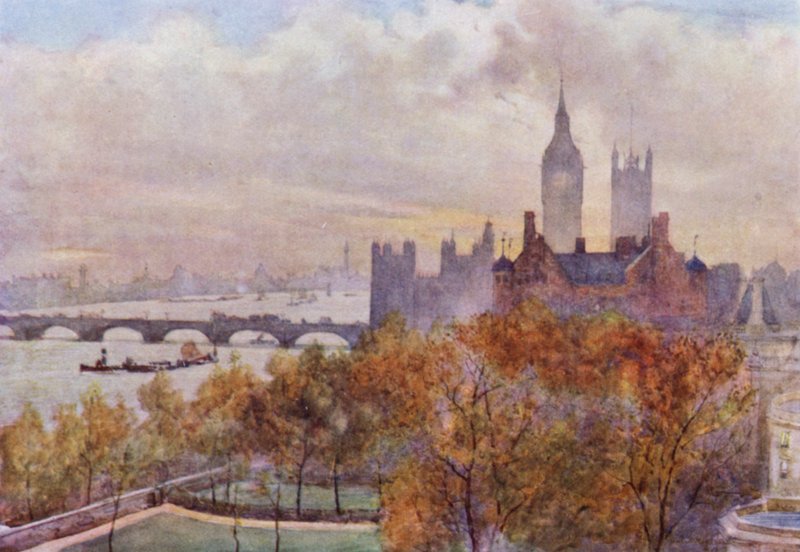 Whitehall Courtista (väri litho) tekijältä Herbert Menzies (after) Marshall