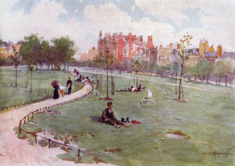 Green Park (väri litho) tekijältä Herbert Menzies (after) Marshall