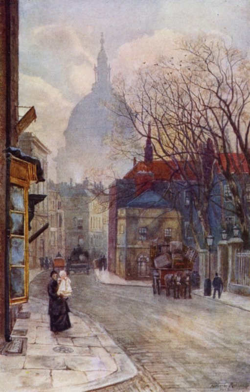 Little Britain, Aldersgate Street (väri litho) tekijältä Herbert Menzies (after) Marshall