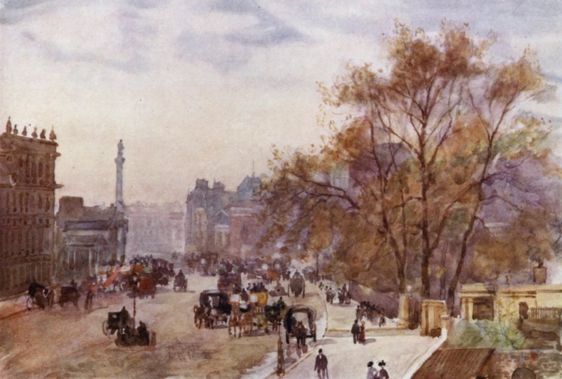 Whitehall (väri litho) tekijältä Herbert Menzies (after) Marshall