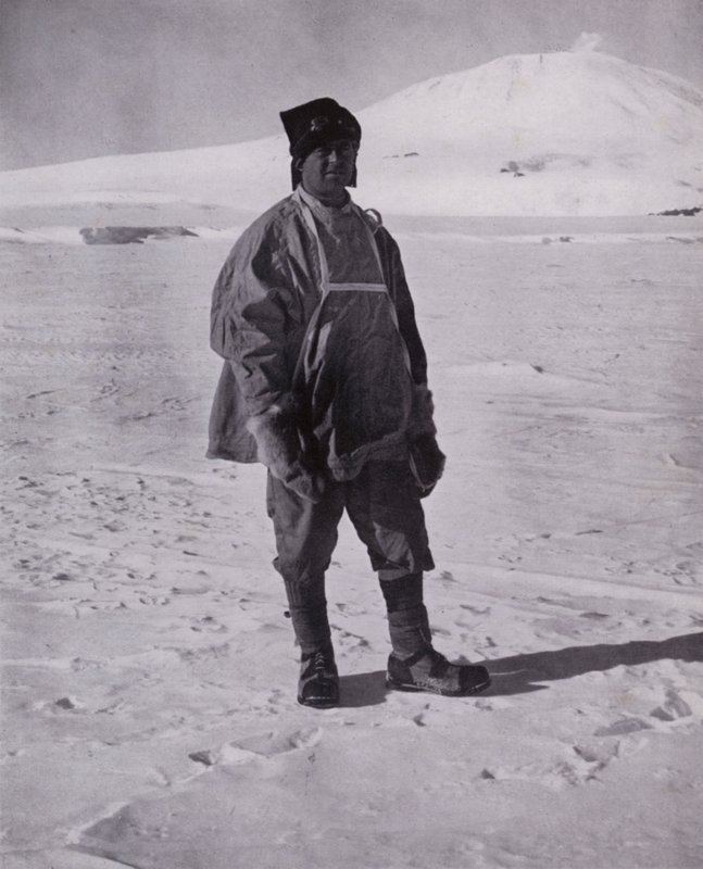 Kapteeni Scott ennen viimeistä marssiaan etelään (m/v kuva) tekijältä Herbert Ponting
