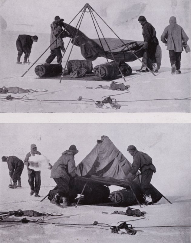 Teltan pystyttäminen (m/w kuva) tekijältä Herbert Ponting