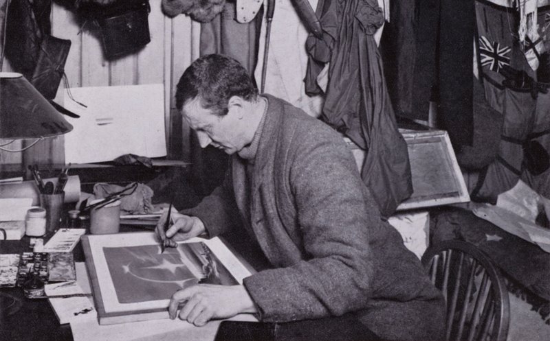 "Wilsonille taiteilijana oli korvauksia" (m/w kuva) tekijältä Herbert Ponting
