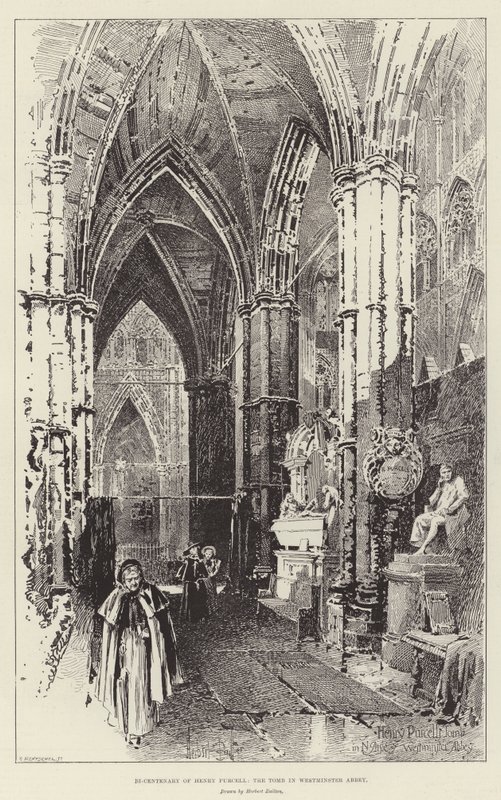 Henry Purcellin kaksisatavuotisjuhla, hauta Westminster Abbeyssa tekijältä Herbert Railton