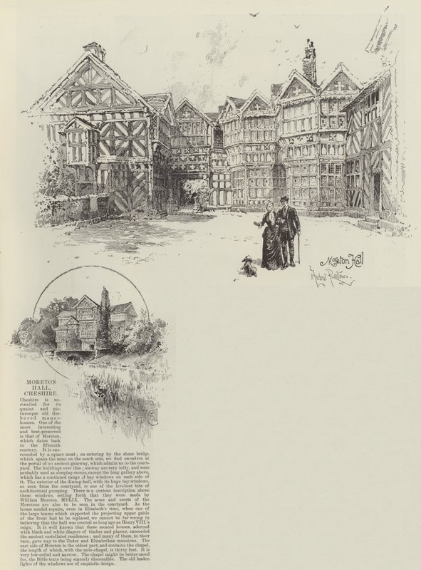 Moreton Hall Cheshiressä tekijältä Herbert Railton